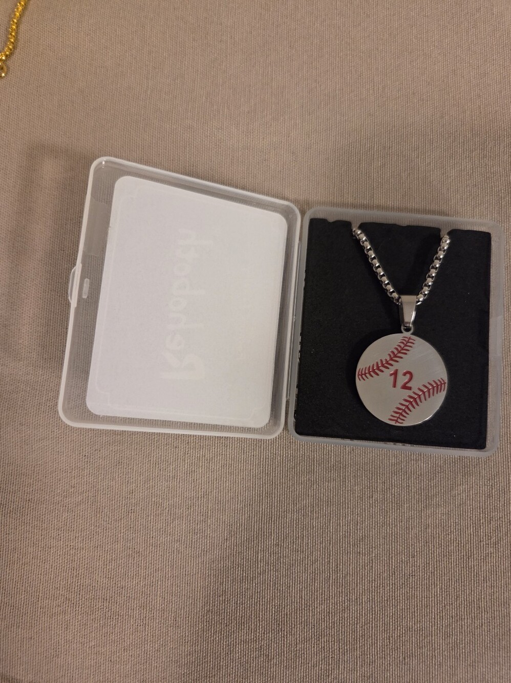 #12 BASEBALL PENDANT NECKLACE